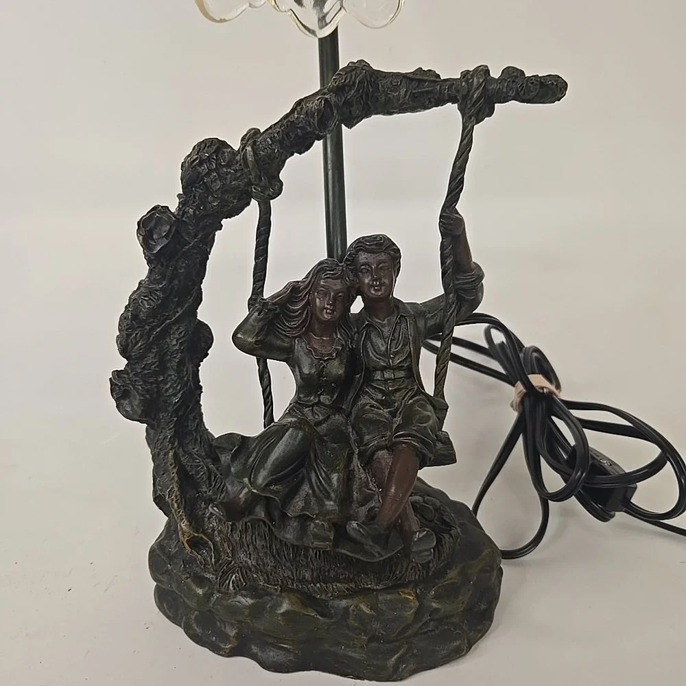 Young Lovers On A Swing Sculpted Table Lamp‎